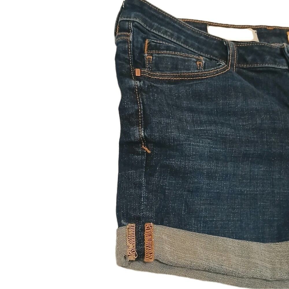 Anthropologie Pilcro Letterpress Blue Denim Shorts 32 Blue Salvage Roll Up $65 - Picture 5 of 16